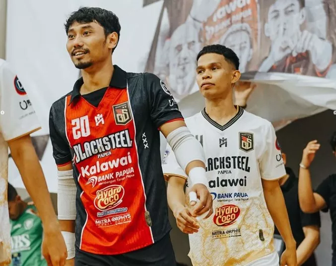 Black Steel FC menang atas Fafage Banua di Liga Futsal Profesional 2023-2024.